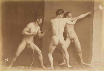 GAUDENZIO MARCONI (1841-1885) Group of three male physique nude studies.